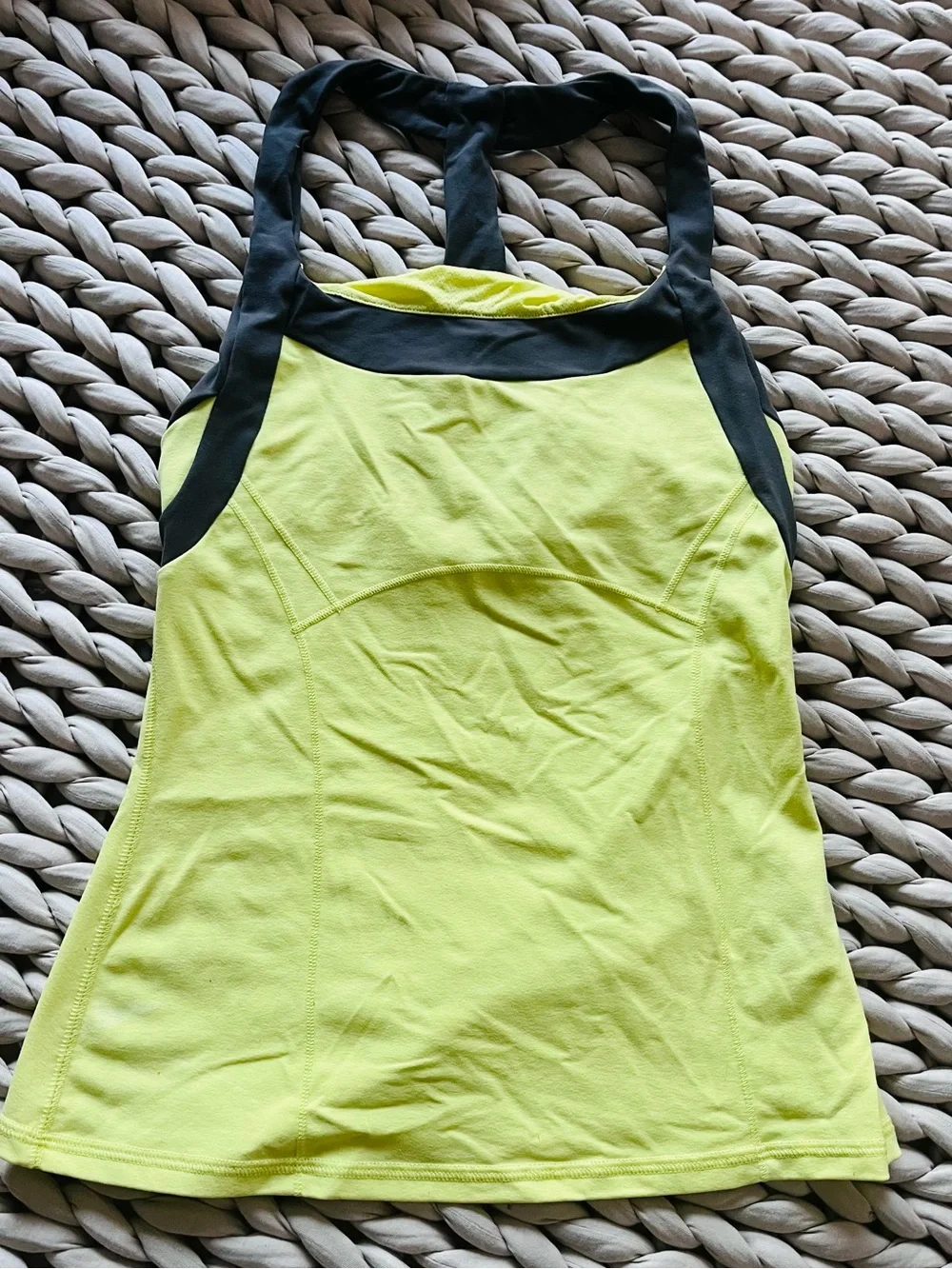 Alo Racerback Active Tank Butter Yellow Activewear Tank Top - Picture 5 of 11
